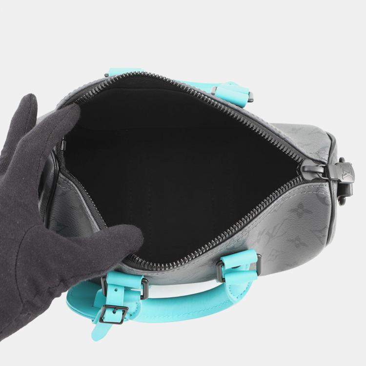 مملوكة مسبقًا حقيبة لويس فيتون كييبول باندولير فيروزي/نوير مونوجرام إكليبس ريفيرس حجم خمسة وعشرون