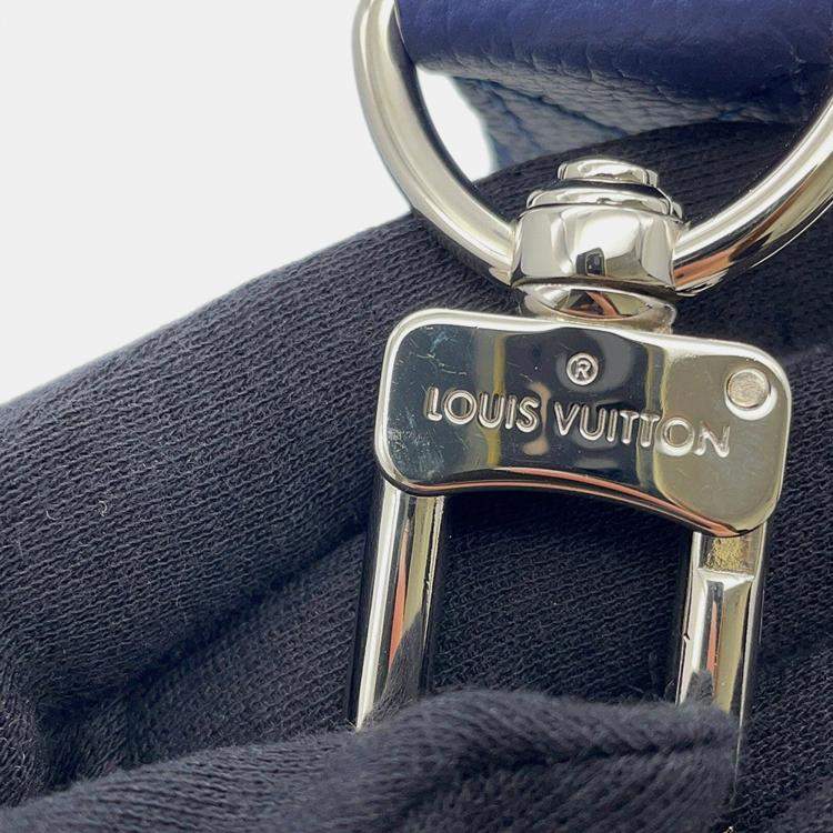 Pre Owned Louis Vuitton Trio Messenger Blue Monogram Watercolor