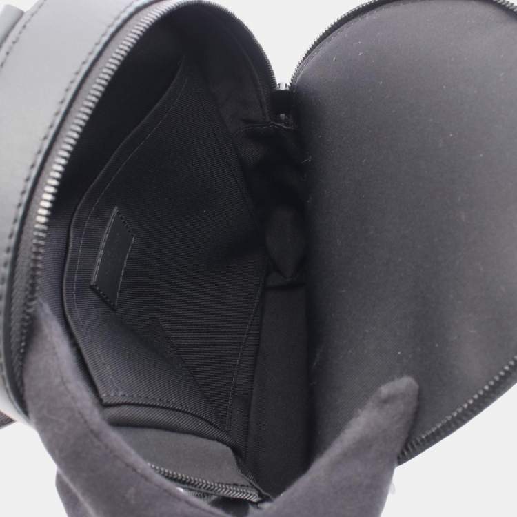 Pre Owned Louis Vuitton Pilot Sling Bag Waist Body Leather Black