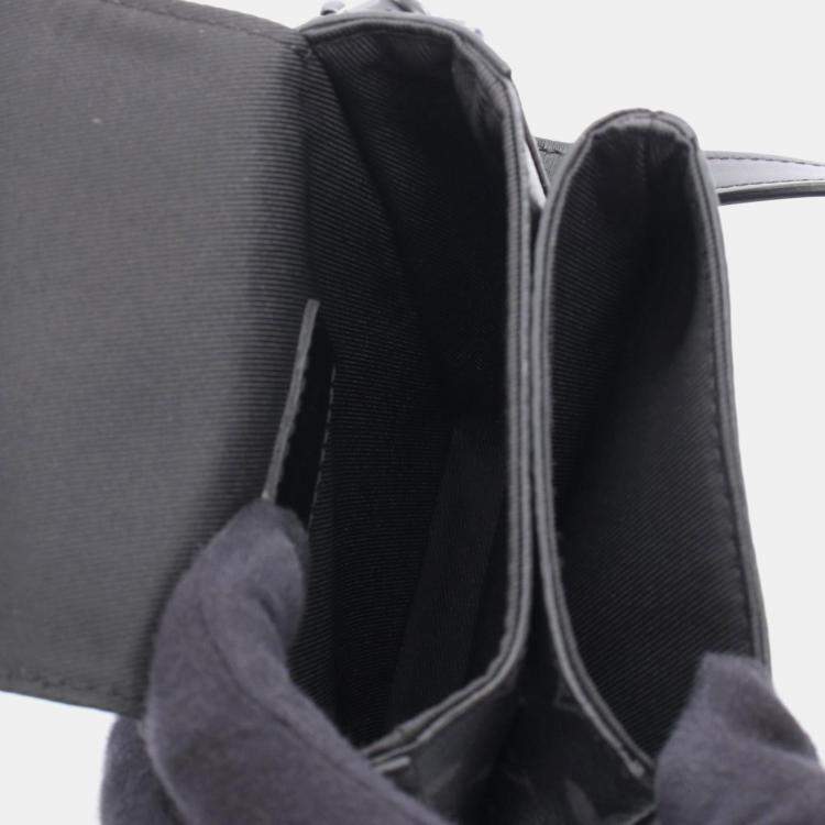 Pre Owned Louis Vuitton S-Lock Vertical Wearable Wallet Monogram Eclipse Shoulder Bag In Coated Canvas And Leather Black