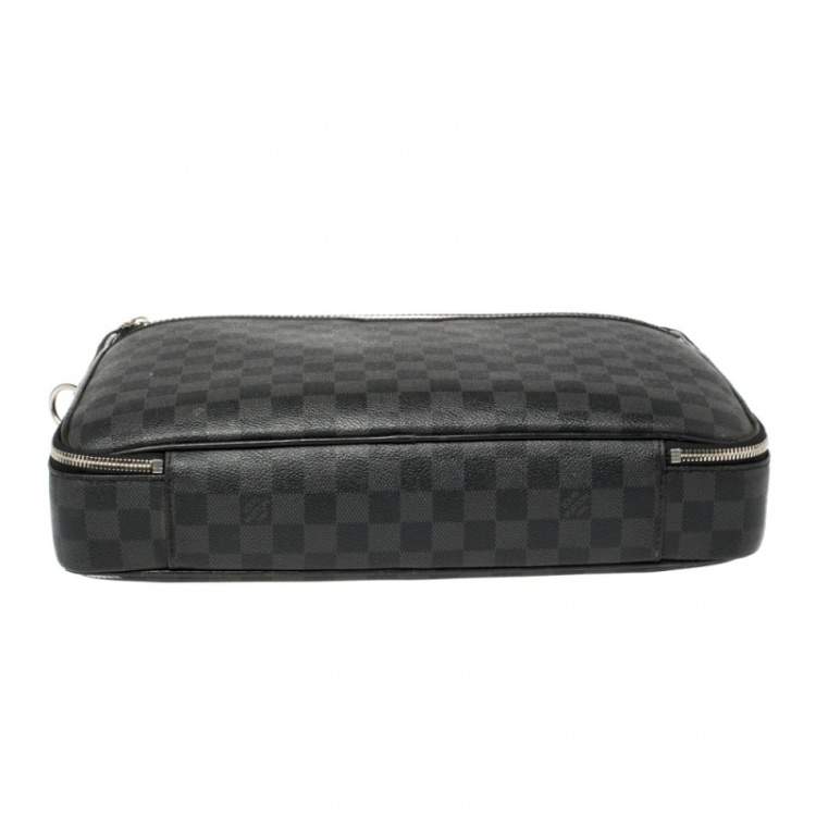 Pre Owned Louis Vuitton Damier Graphite Canvas Steeve Briefcase Bag