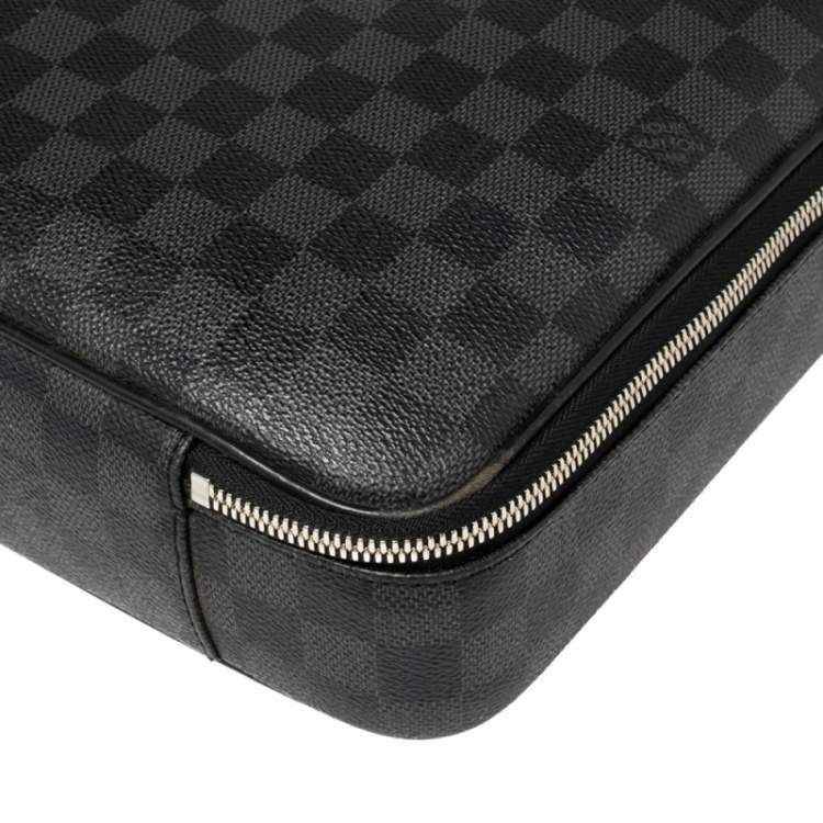 Pre Owned Louis Vuitton Damier Graphite Canvas Steeve Briefcase Bag