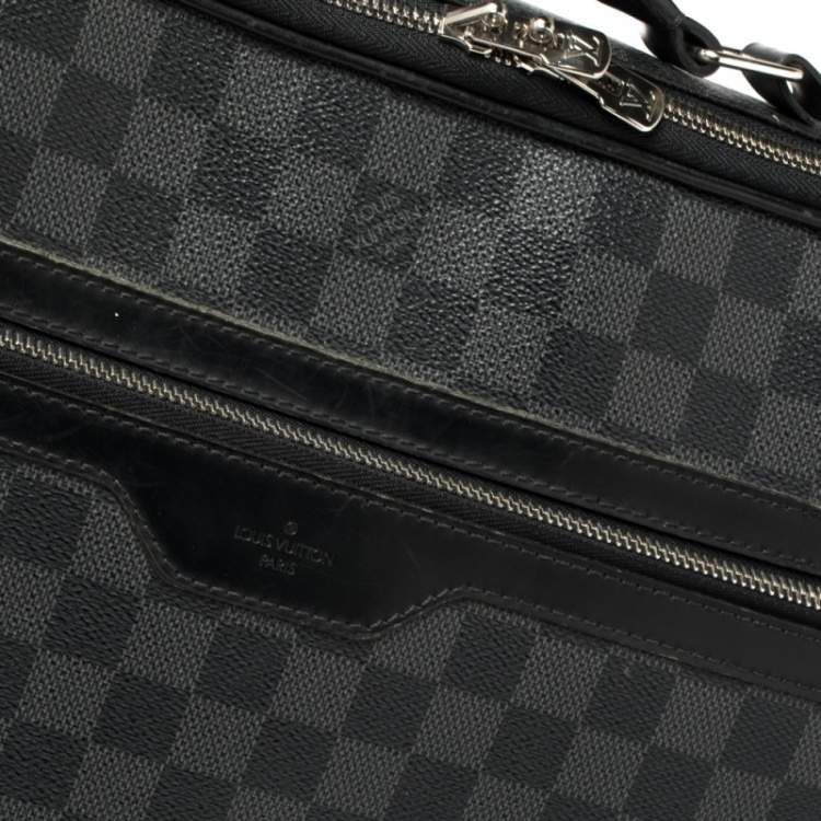 Pre Owned Louis Vuitton Damier Graphite Canvas Steeve Briefcase Bag