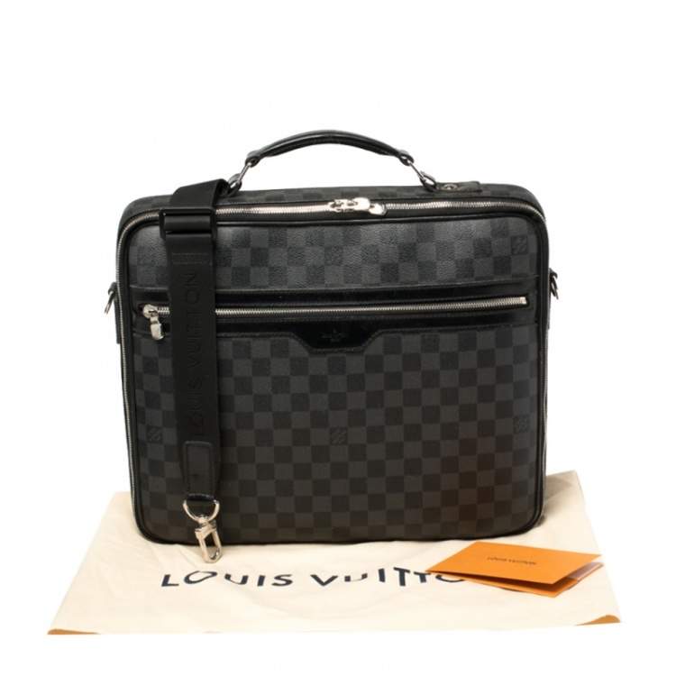 Pre Owned Louis Vuitton Damier Graphite Canvas Steeve Briefcase Bag