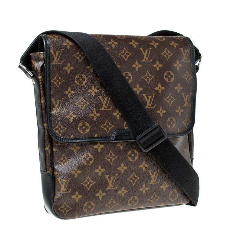 Pre Owned Louis Vuitton Monogram Macassar Canvas Bass MM Bag