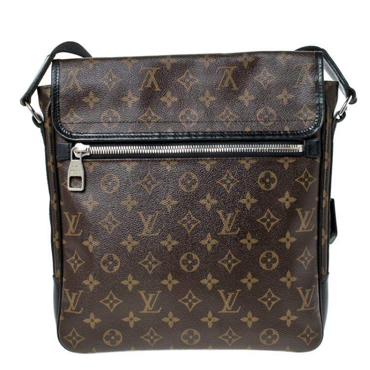 Pre Owned Louis Vuitton Monogram Macassar Canvas Bass MM Bag