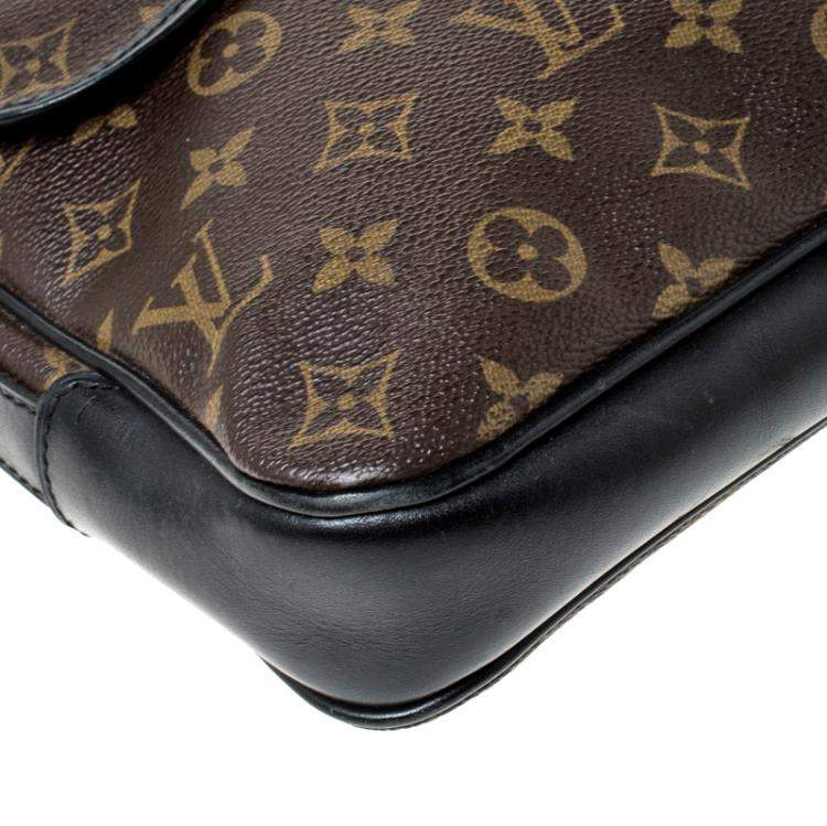 Pre Owned Louis Vuitton Monogram Macassar Canvas Bass MM Bag