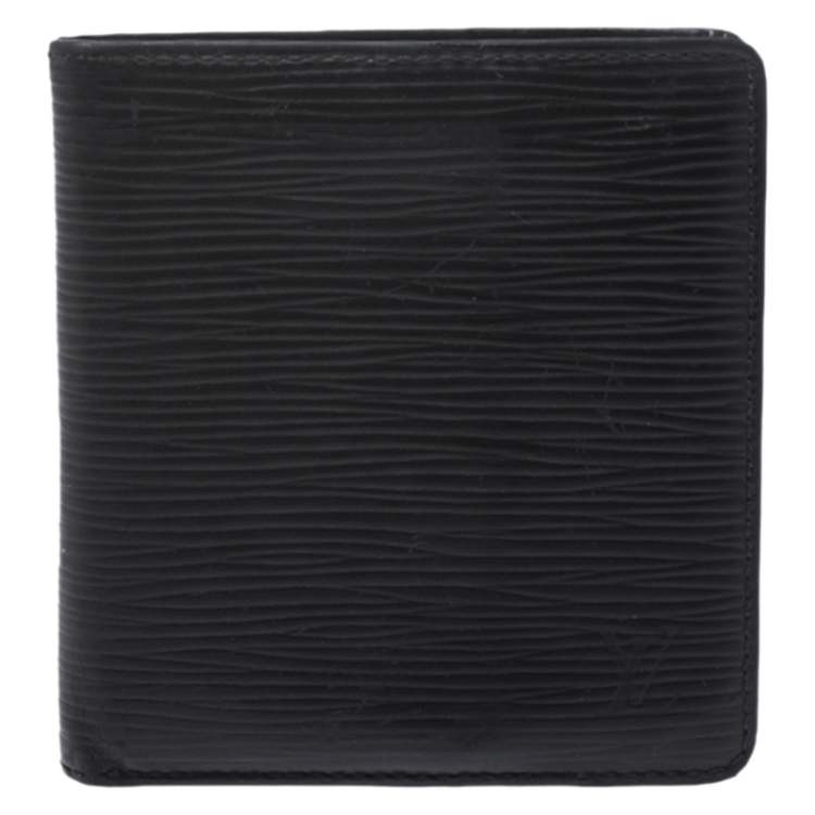 LV Louis Vuitton Men's Multiple Black Leather Wallet 100