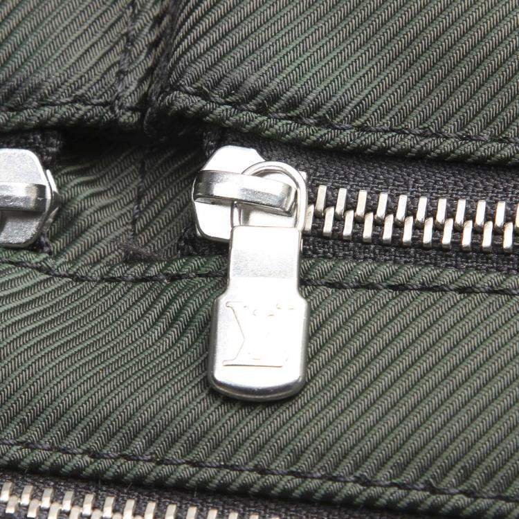 Pre Owned Louis Vuitton Green Nylon Santore Ardoise Garment Travel Bag