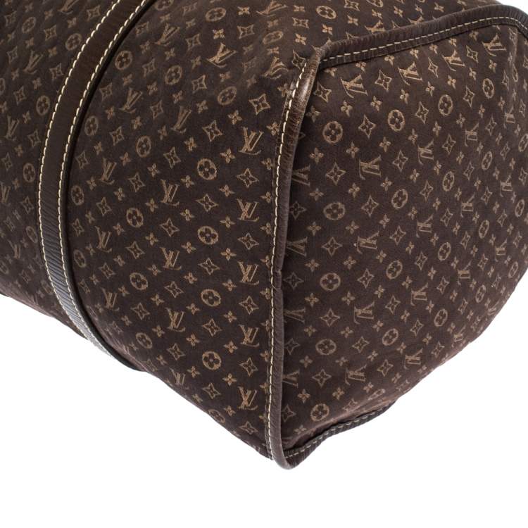 Pre Owned Louis Vuitton Monogram Mini Lin Initiales Keepall Bag