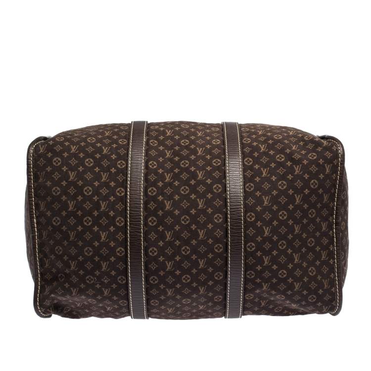 Pre Owned Louis Vuitton Monogram Mini Lin Initiales Keepall Bag