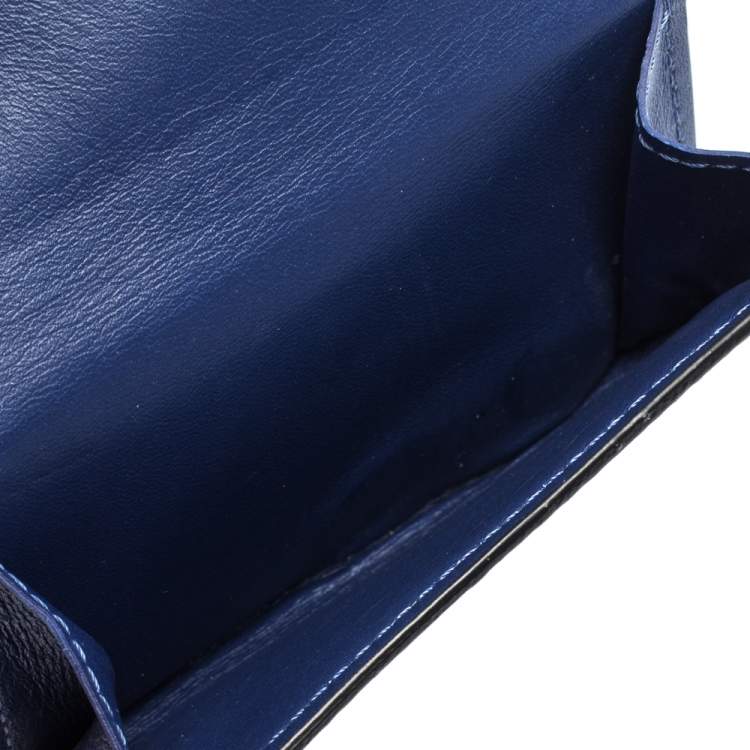 Pre Owned Louis Vuitton Cobalt Monogram Taigarama Discovery Compact Wallet