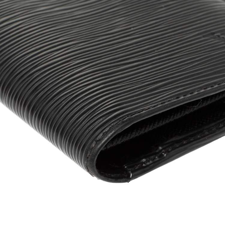 مملوكة مسبقًا Louis Vuitton Noir Epi Leather Brazza Wallet