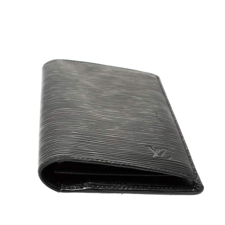 مملوكة مسبقًا Louis Vuitton Noir Epi Leather Brazza Wallet