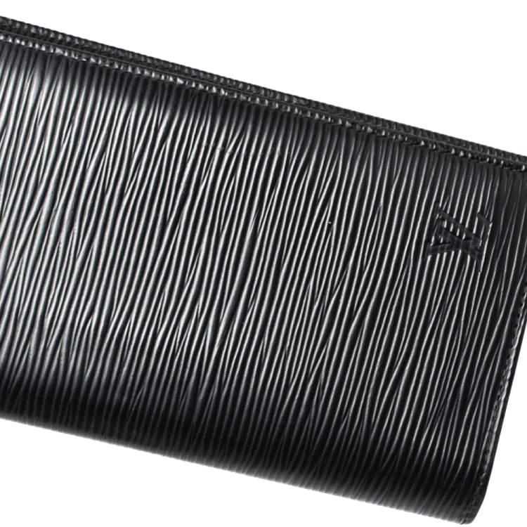 مملوكة مسبقًا Louis Vuitton Noir Epi Leather Brazza Wallet