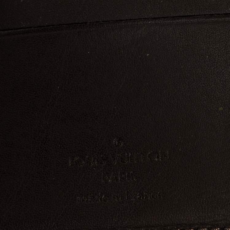 Pre Owned Louis Vuitton Brown Damier Embossed Leather Multiple Wallet