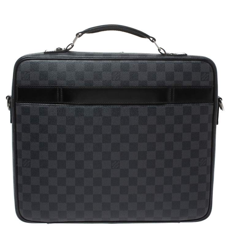 Pre Owned Louis Vuitton Damier Graphite Canvas Steeve Briefcase Bag