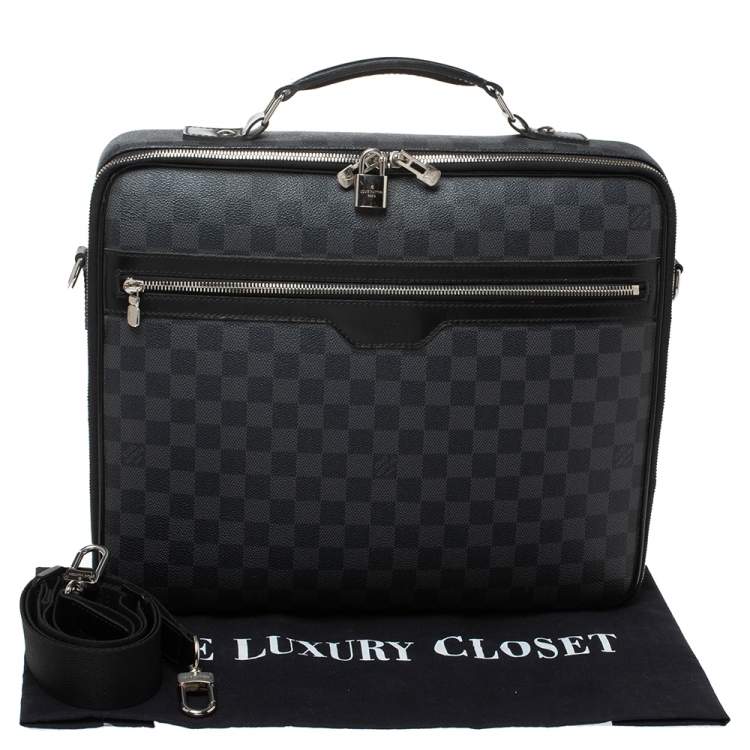 Pre Owned Louis Vuitton Damier Graphite Canvas Steeve Briefcase Bag