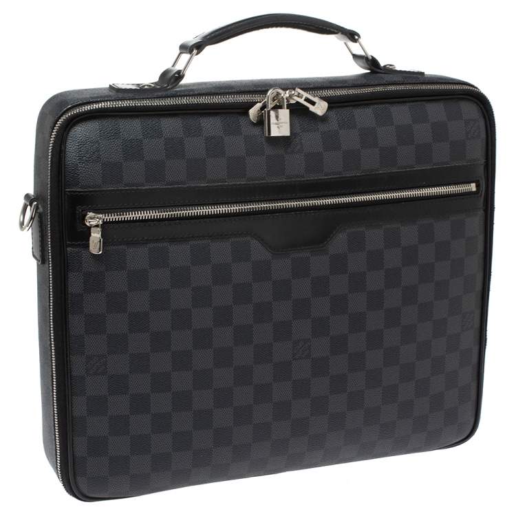 Pre Owned Louis Vuitton Damier Graphite Canvas Steeve Briefcase Bag