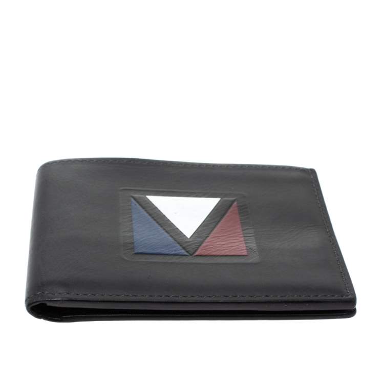 Pre Owned Louis Vuitton Black Leather Bifold Wallet