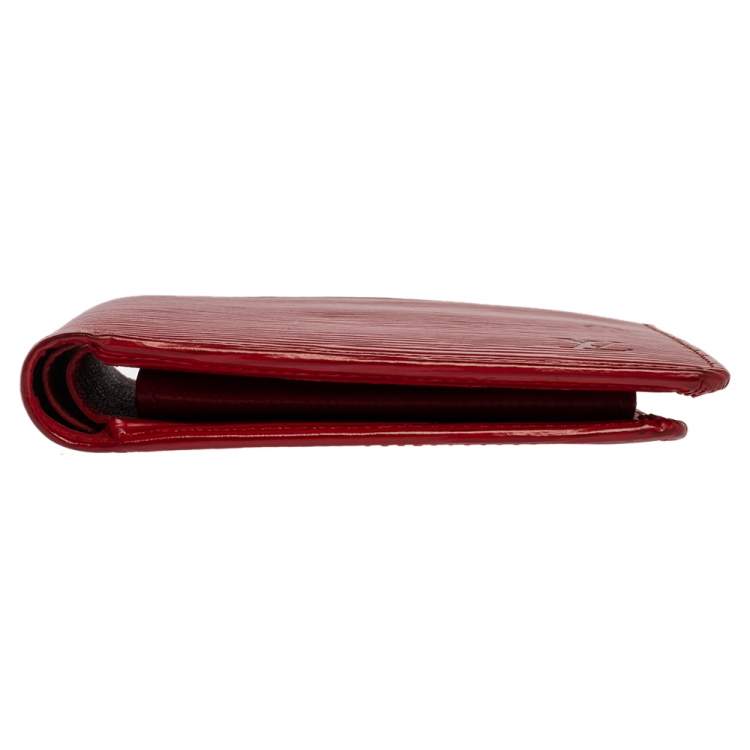 Pre Owned Louis Vuitton Red Epi Leather Marco Wallet