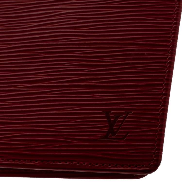 Pre Owned Louis Vuitton Red Epi Leather Marco Wallet