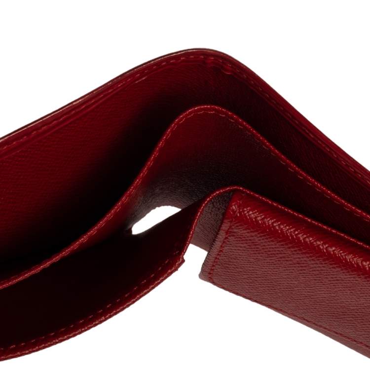 Pre Owned Louis Vuitton Red Epi Leather Marco Wallet