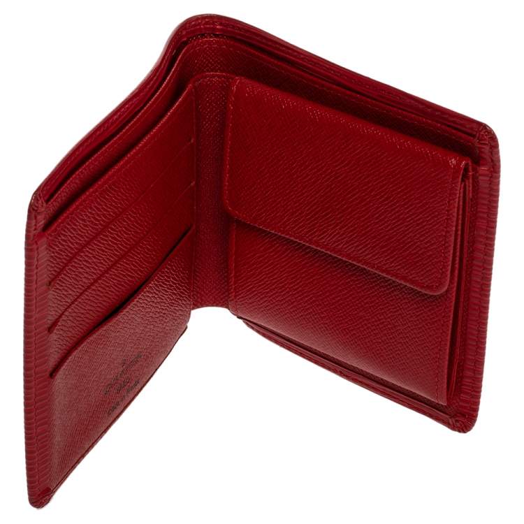 Pre Owned Louis Vuitton Red Epi Leather Marco Wallet