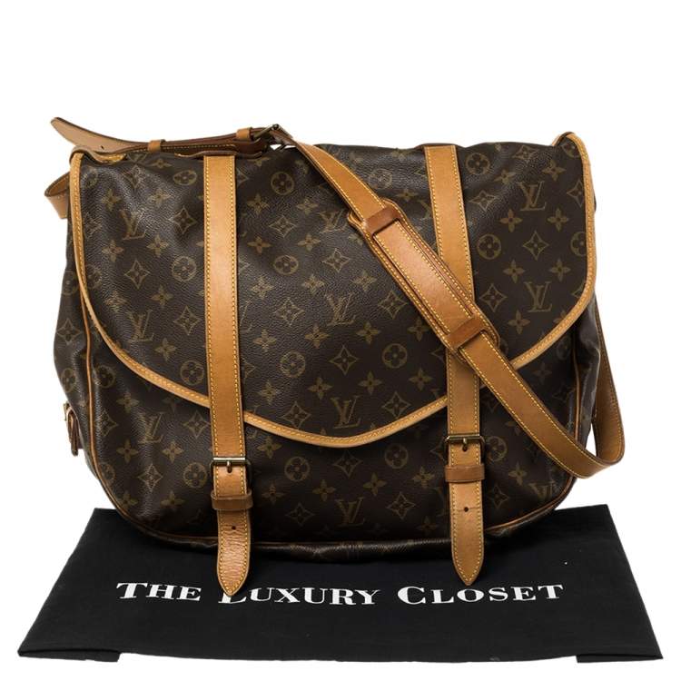 Pre Owned Louis Vuitton Monogram Canvas Saumur 43 Bag