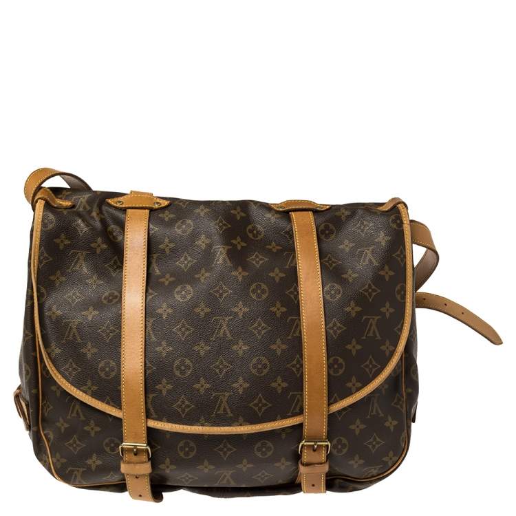Pre Owned Louis Vuitton Monogram Canvas Saumur 43 Bag