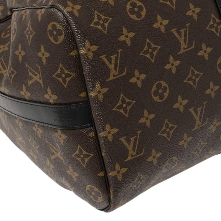 Pre Owned Louis Vuitton Black Monogram Canvas Keepall Bandouliere 45 Bag