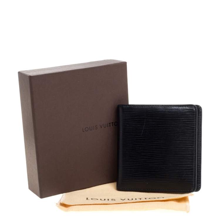 Pre Owned Louis Vuitton Black Epi Leather Slender Wallet