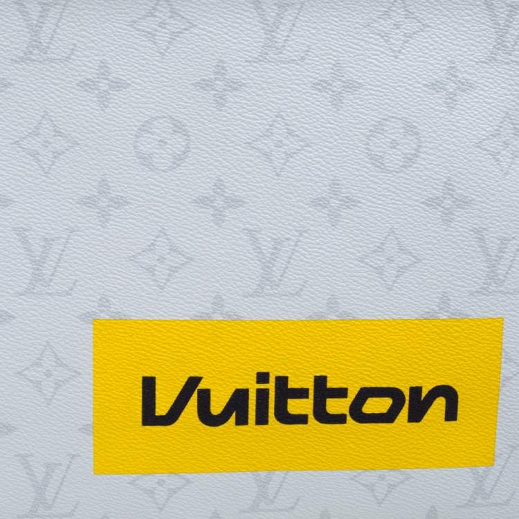 مملوكة مسبقًا Louis Vuitton White Monogram Zipped Pouch GM 