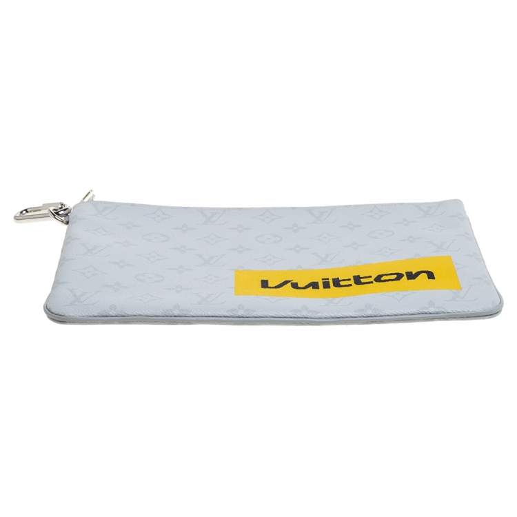 مملوكة مسبقًا Louis Vuitton White Monogram Zipped Pouch GM 
