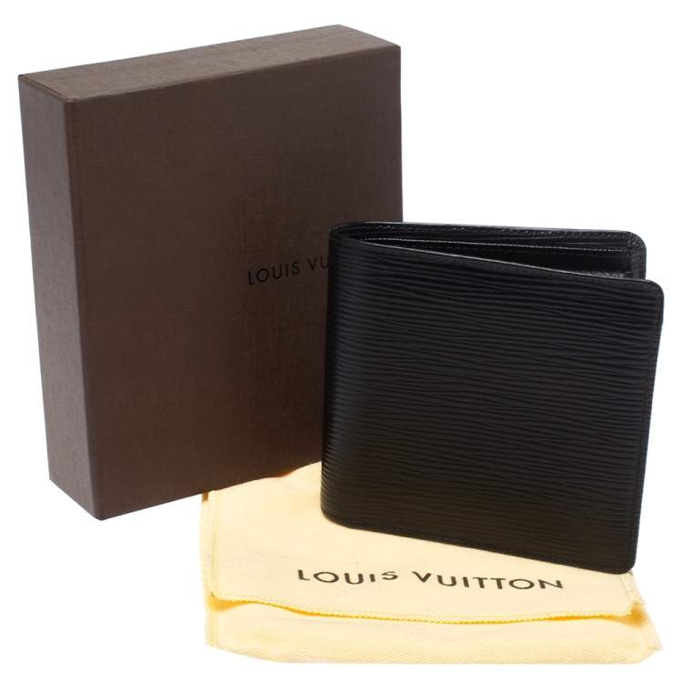 Pre Owned Louis Vuitton Black Epi Leather Marco Bifold Wallet 