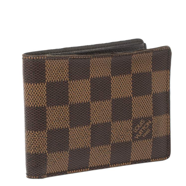 Pre Owned Louis Vuitton Damier Ebene Canvas Wallet