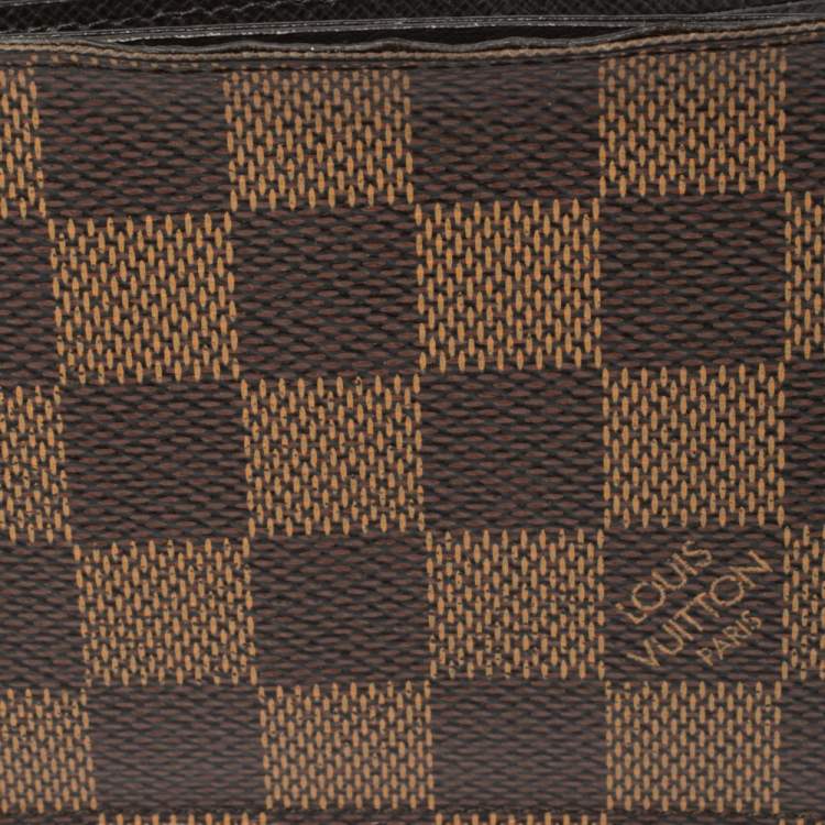Pre Owned Louis Vuitton Damier Ebene Canvas Wallet