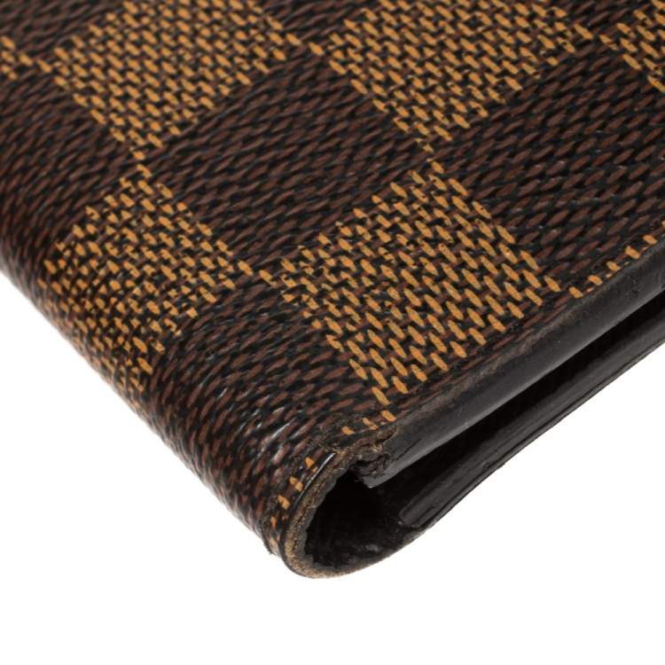 Pre Owned Louis Vuitton Damier Ebene Canvas Wallet