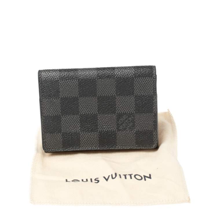Pre Owned Louis Vuitton Damier Graphite Canvas Enveloppe Carte de Visite Card Holder 