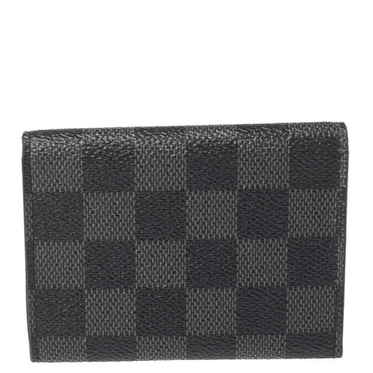 Pre Owned Louis Vuitton Damier Graphite Canvas Enveloppe Carte de Visite Card Holder 