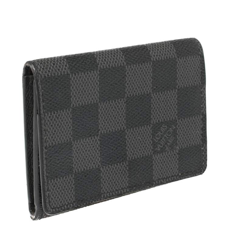 Pre Owned Louis Vuitton Damier Graphite Canvas Enveloppe Carte de Visite Card Holder 