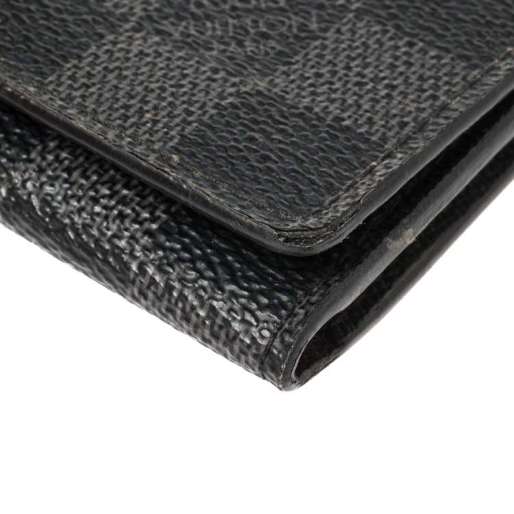 Pre Owned Louis Vuitton Damier Graphite Canvas Enveloppe Carte de Visite Card Holder 