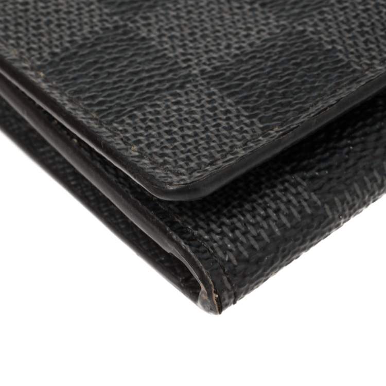 Pre Owned Louis Vuitton Damier Graphite Canvas Enveloppe Carte de Visite Card Holder 