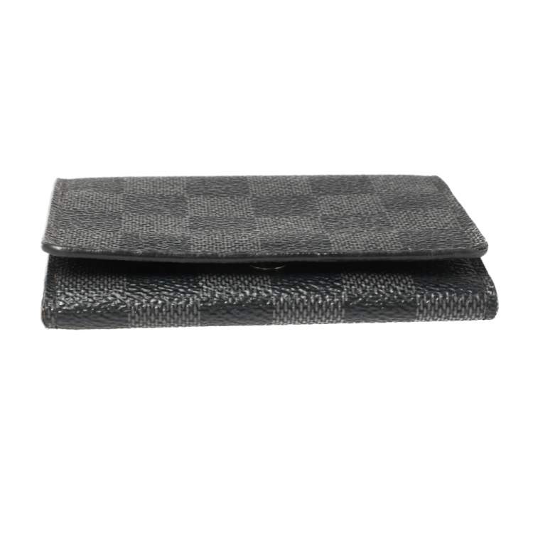 Pre Owned Louis Vuitton Damier Graphite Canvas Enveloppe Carte de Visite Card Holder 