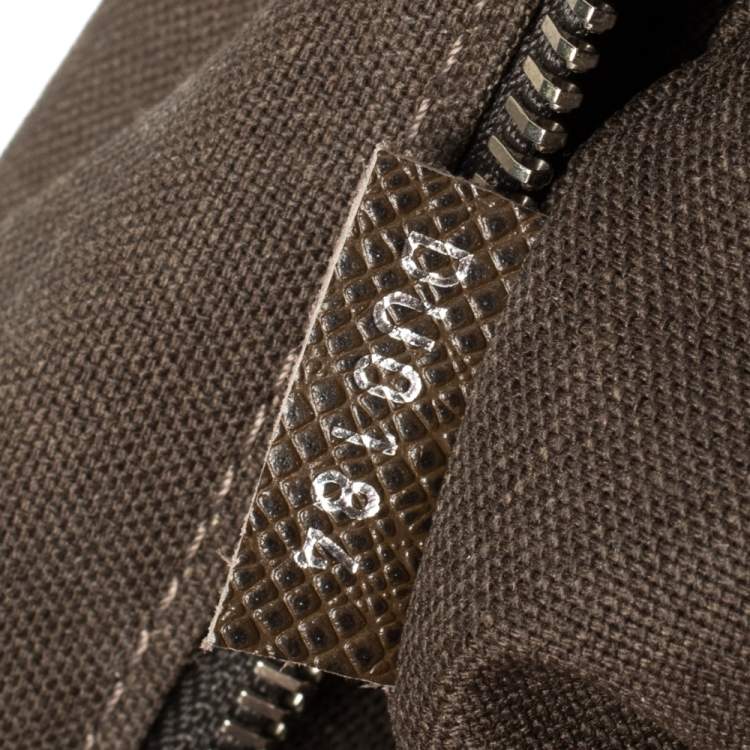 Pre Owned Louis Vuitton Grizzli Taiga Leather Roman PM Bag 