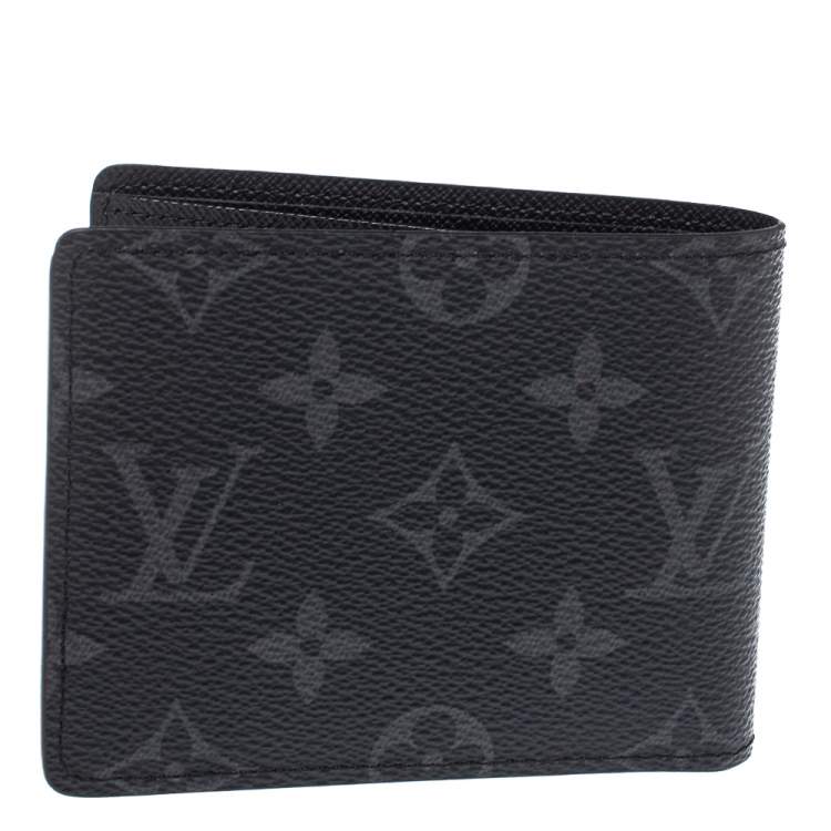 Pre Owned Louis Vuitton Monogram Eclipse Canvas Multiple Bifold Wallet