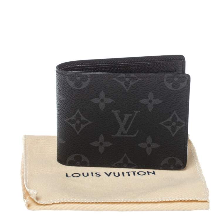Pre Owned Louis Vuitton Monogram Eclipse Canvas Multiple Bifold Wallet
