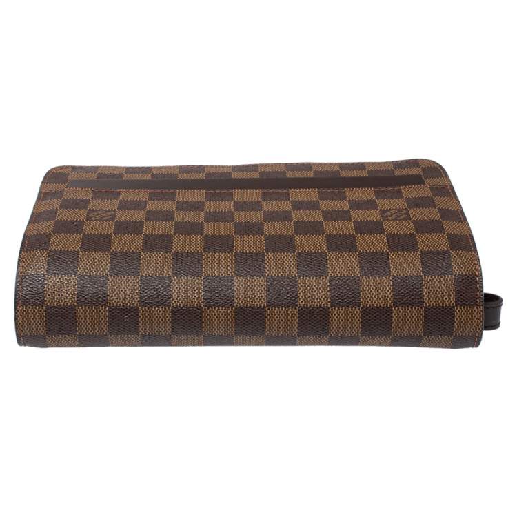Pre Owned Louis Vuitton Damier Ebene Canvas Saint Louis Pochette Clutch