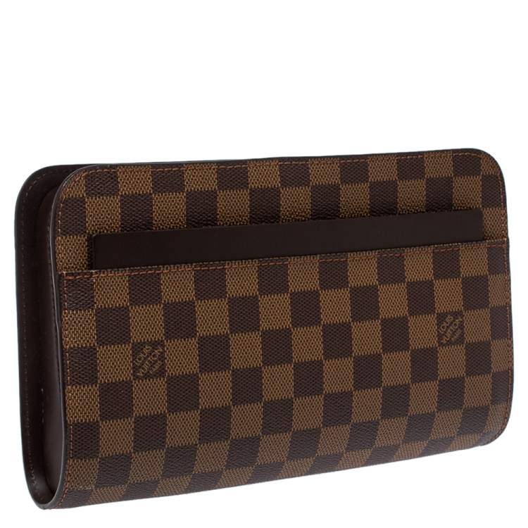 Pre Owned Louis Vuitton Damier Ebene Canvas Saint Louis Pochette Clutch