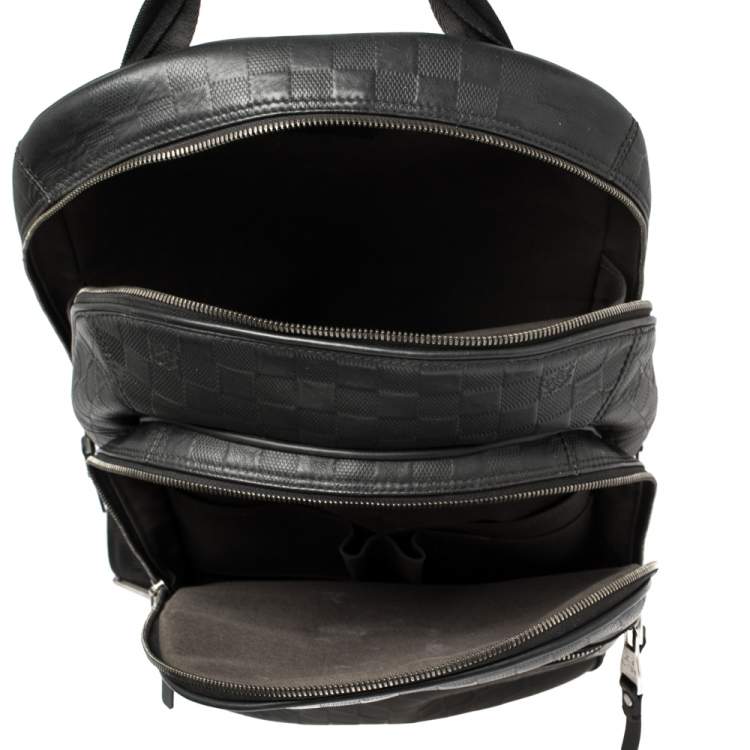 Pre Owned Louis Vuitton Black Damier Infini Leather Michael Backpack 